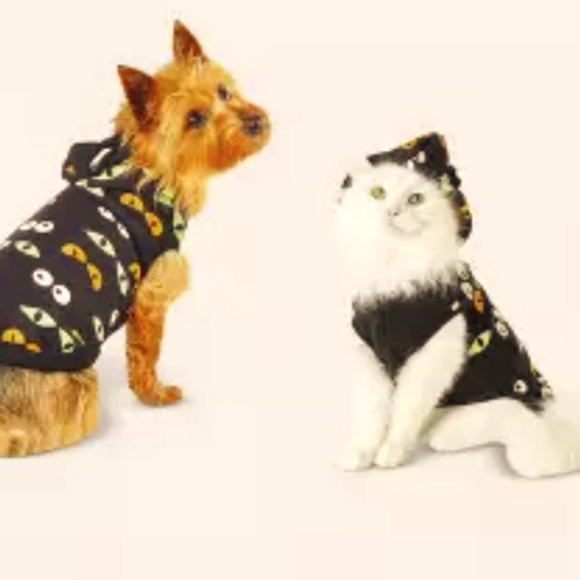 Small Glowing Eyes Halloween Hoodie - Picture 2 of 2